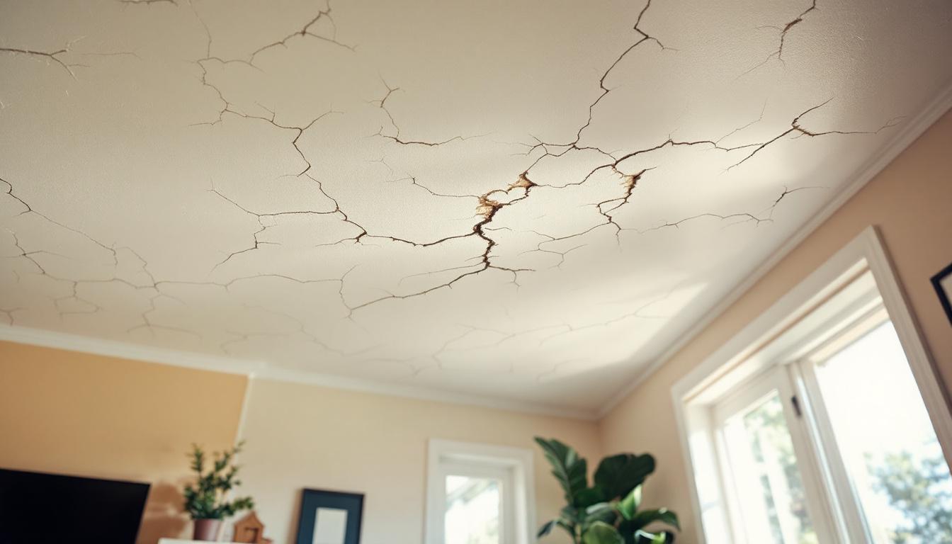 Prix réparation fissure sur plafond : tarifs 2026